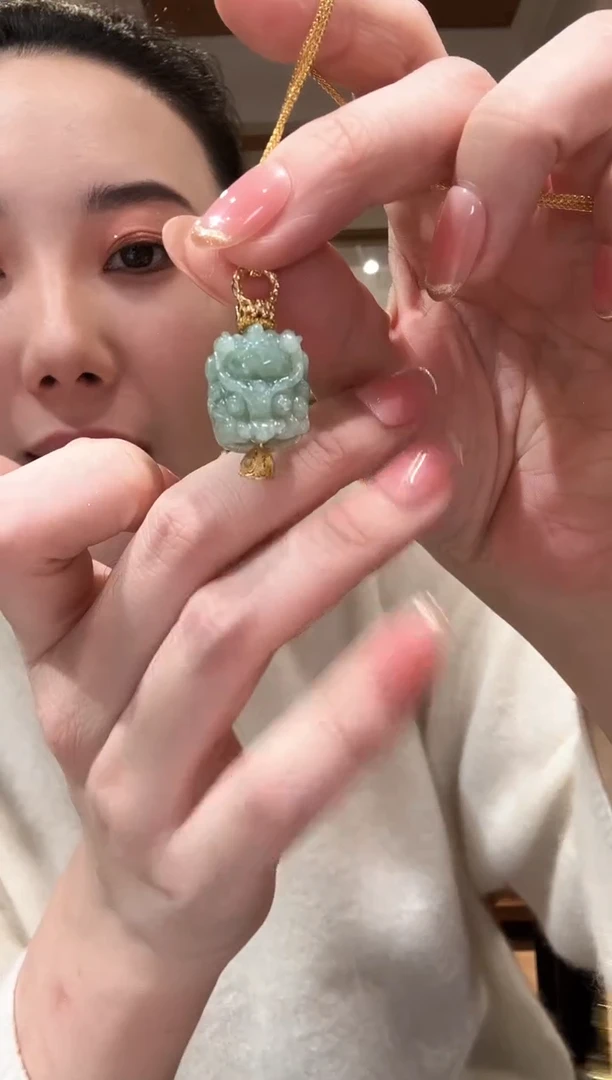 【闪购商品】翡翠颈饰银S925镶嵌国风