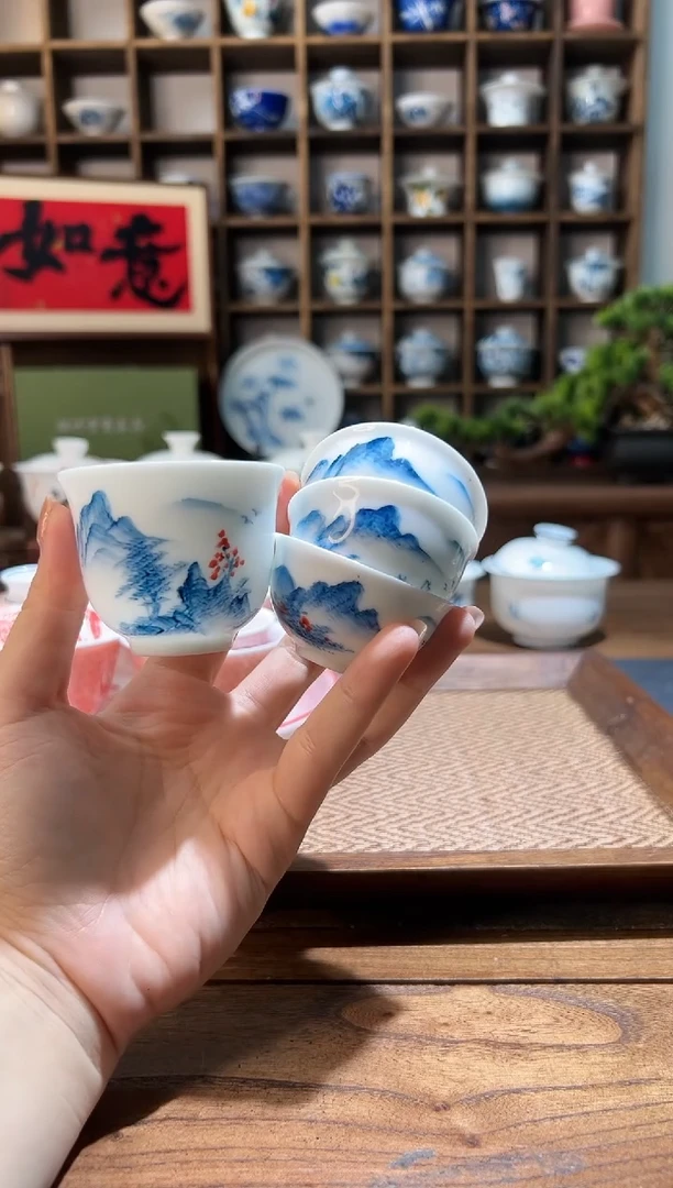 【闪购商品】60cc山水杯+3个山水小客杯