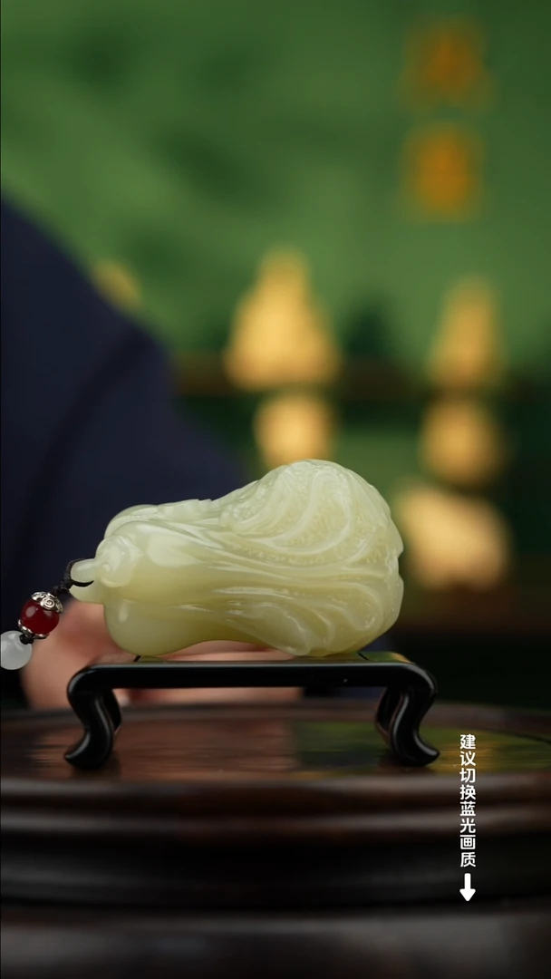 玉【手握百财】天然玉石手把件