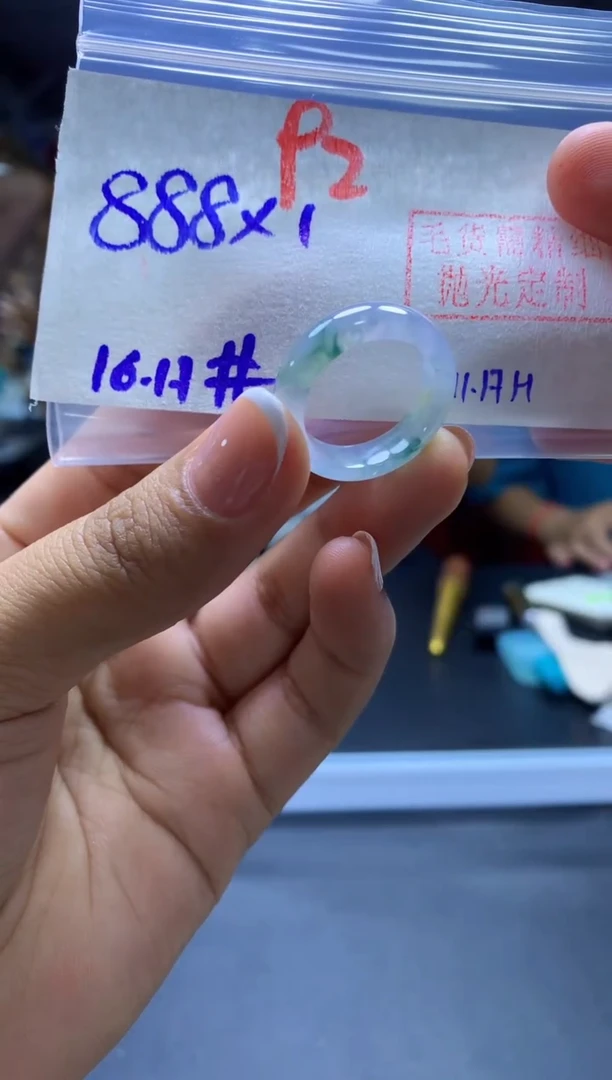 未镶嵌定制翡翠戒圈#888元-毛货需精细抛光