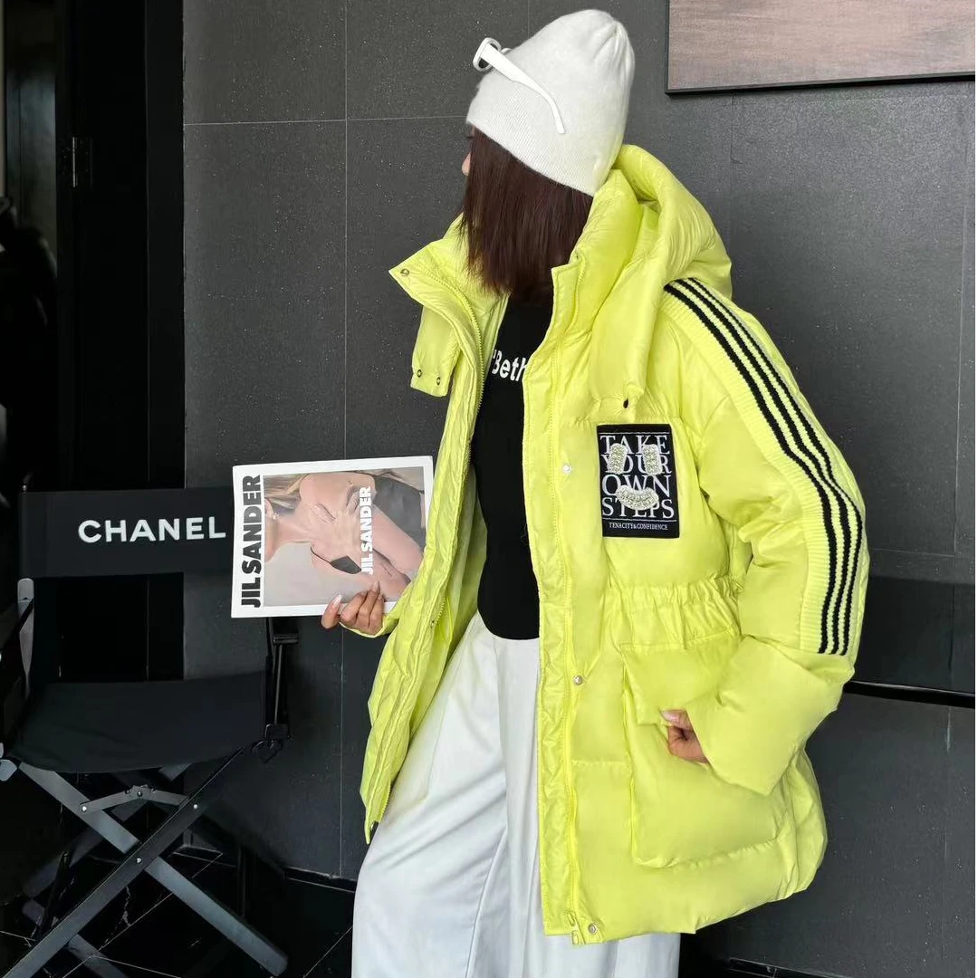 冬季新品上新2024冬季潮牌两面女装连帽大口袋设计宽松保暖厚外套