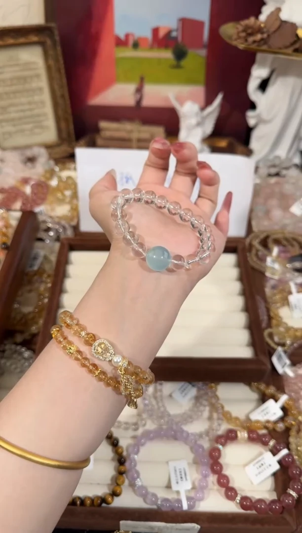 未镶嵌手链水晶海蓝宝露丝