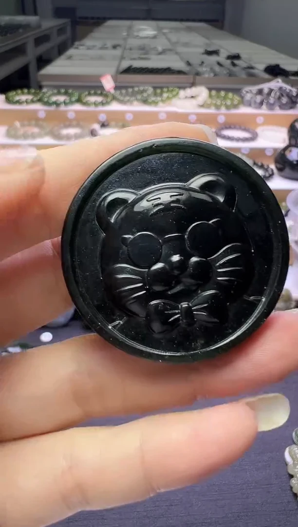 颈饰未镶嵌和田玉165号链接卡40*40*8mm