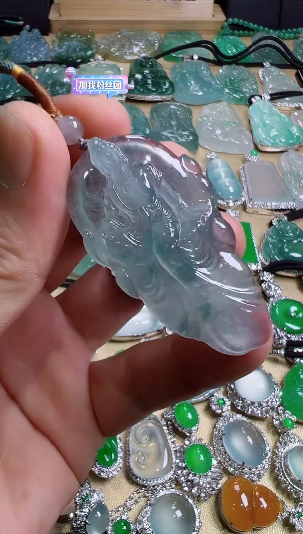 颈饰未镶嵌翡翠天然缅甸翡翠