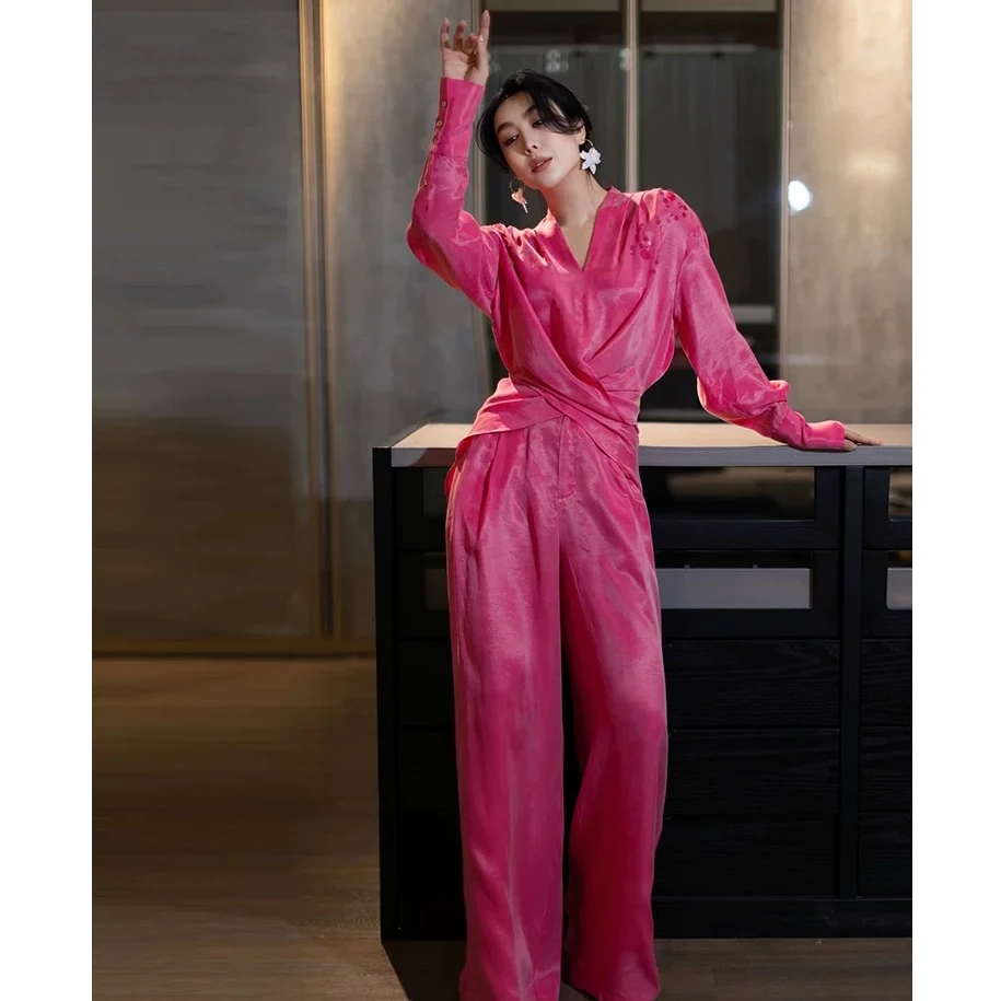 DC【锦心绣口】新款设计显瘦气质网红轻奢时尚休闲高定套装