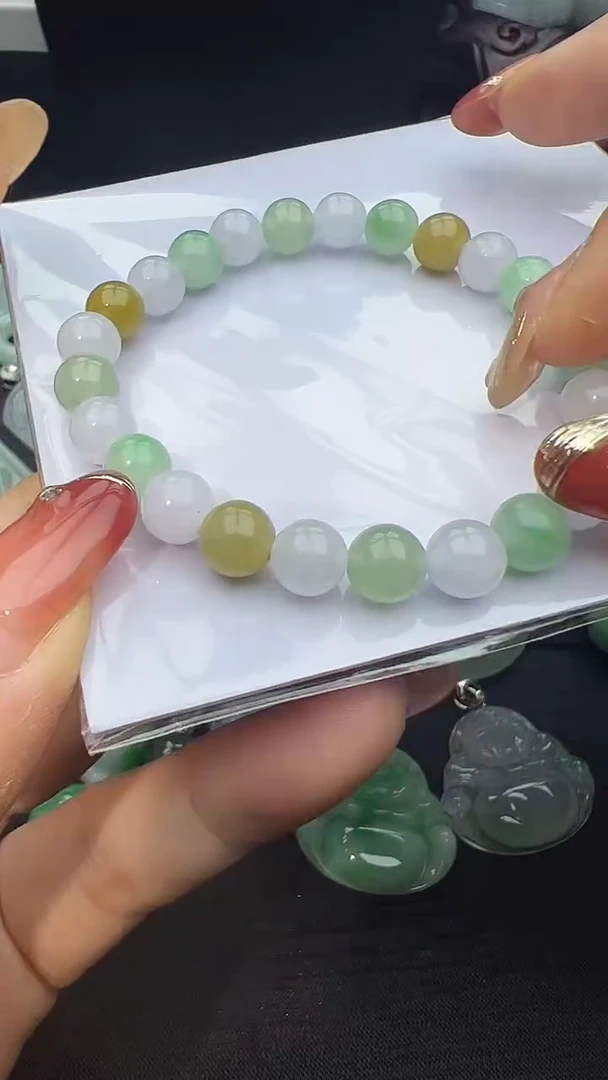 未镶嵌手串翡翠玉珠