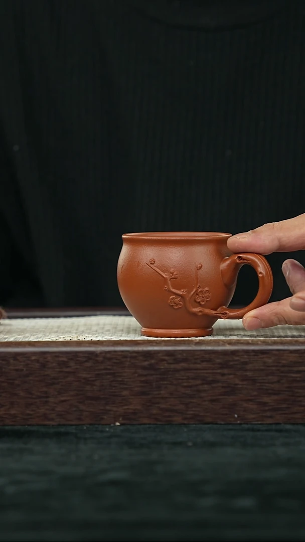 【闪购商品】紫砂其他@@T*FY15732梅花带把杯