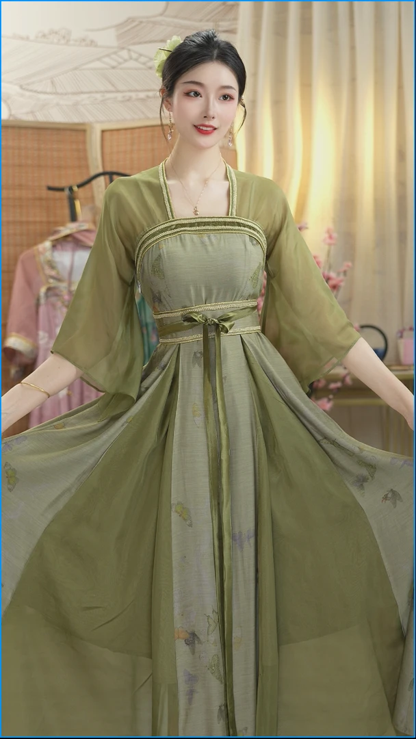 微岚熙2025夏季新款中国风飘逸日常长款连衣裙6711