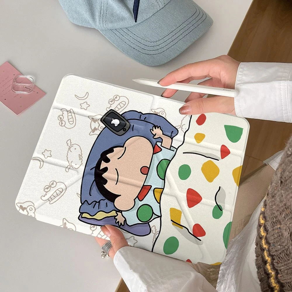 妙品睡觉小新适用苹果iPadPro保护套24/22/21/18平板壳11英寸笔槽