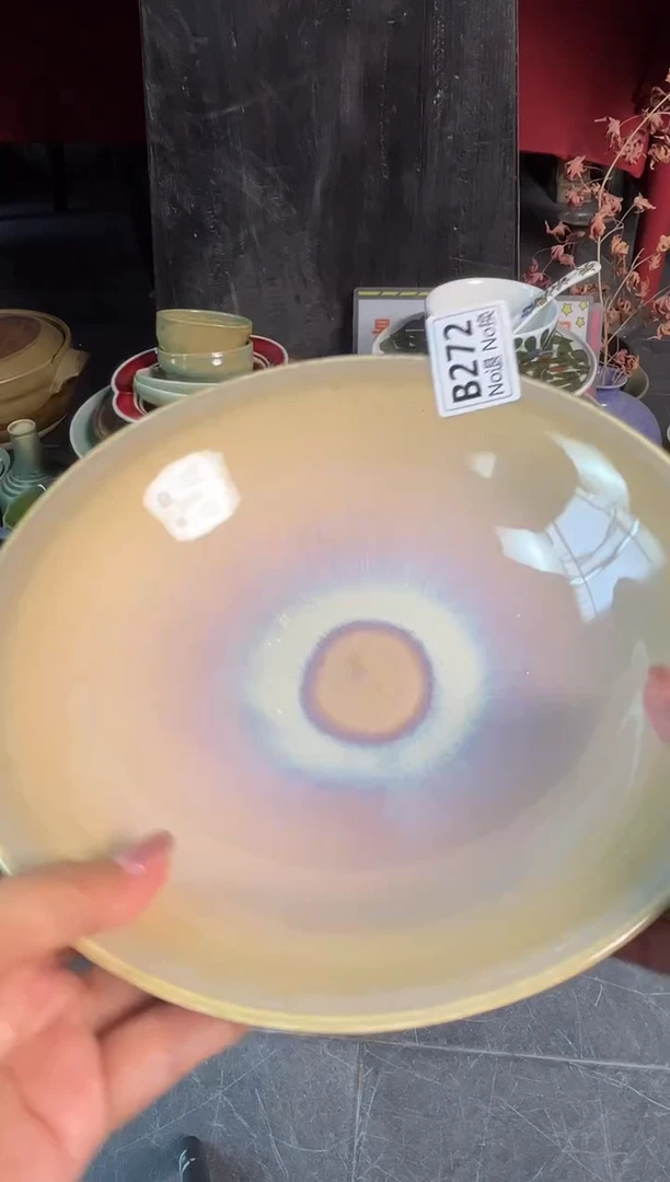 瓷片甜*莓B272  福利窑变大盘