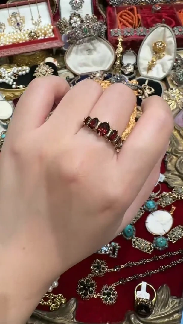 非金属无戒指，9k，15.5#，红石榴已测，带证发货