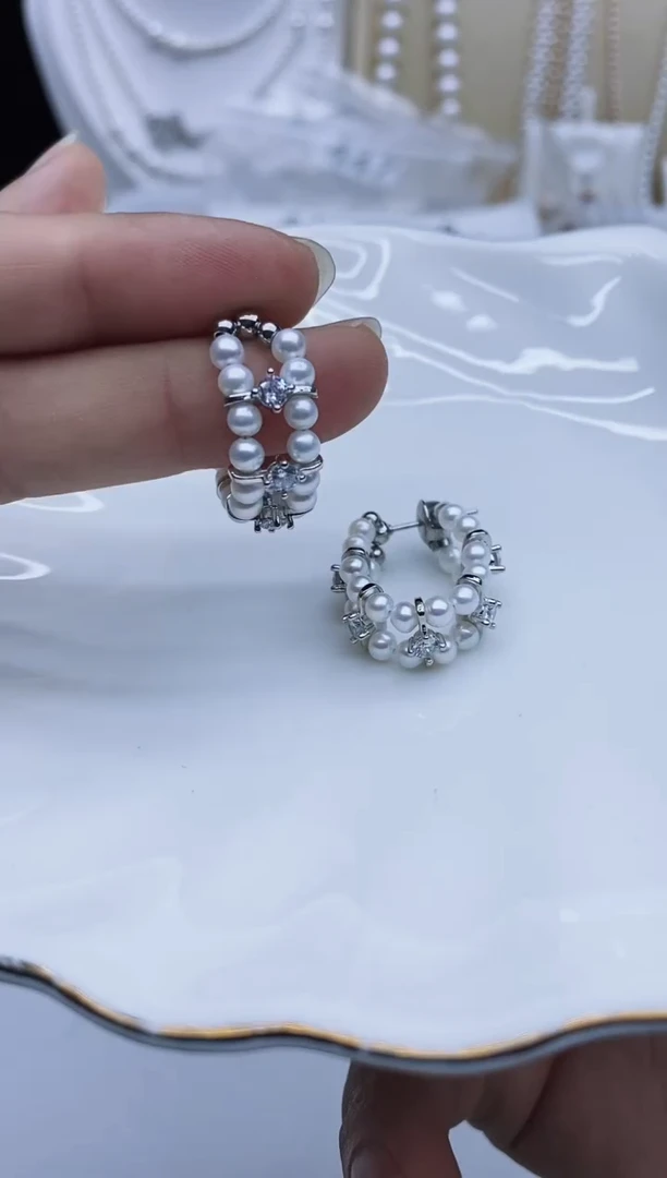未镶嵌耳饰淡水珍珠耳环多样性发其一