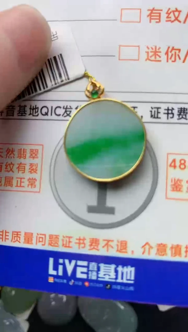 【闪购商品】翡翠颈饰18K金镶嵌8........
