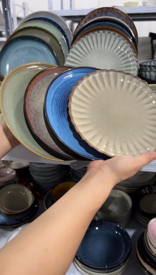 陶瓷外贸尾货瑕疵满20包邮X4 小盘组合