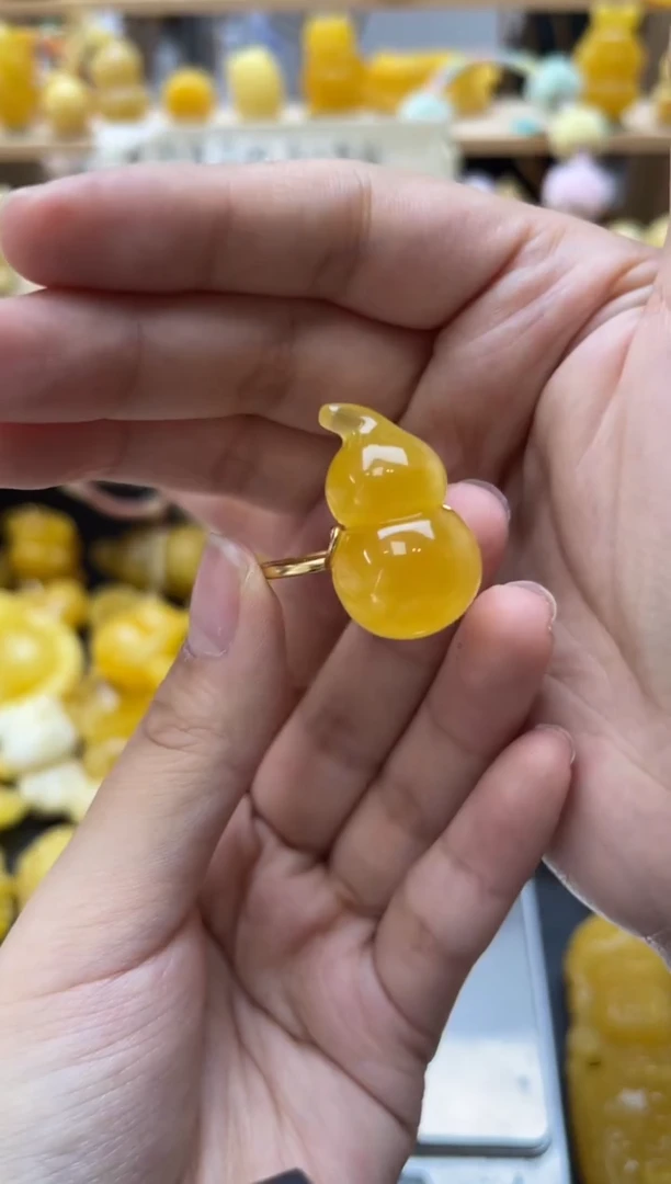 琥珀银S925镶嵌珠宝奇石089琥珀蜜蜡微瑕