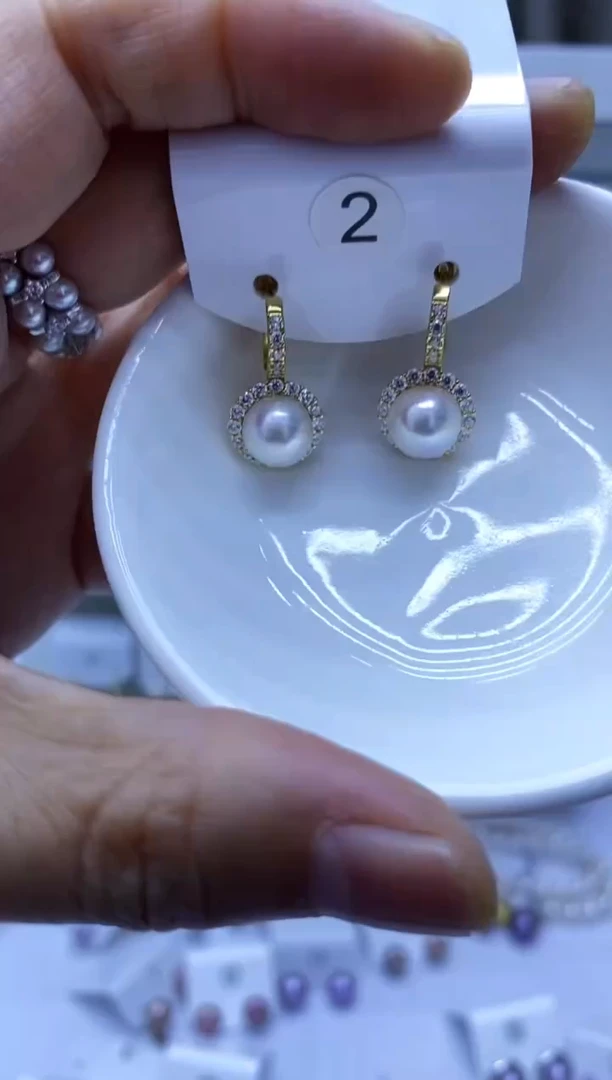 银S925镶嵌耳饰海水珍珠2