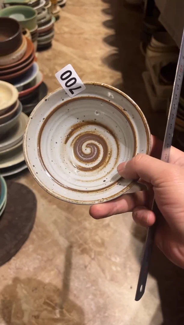 【闪购商品】瓷片700  白麻点双圆碗1个