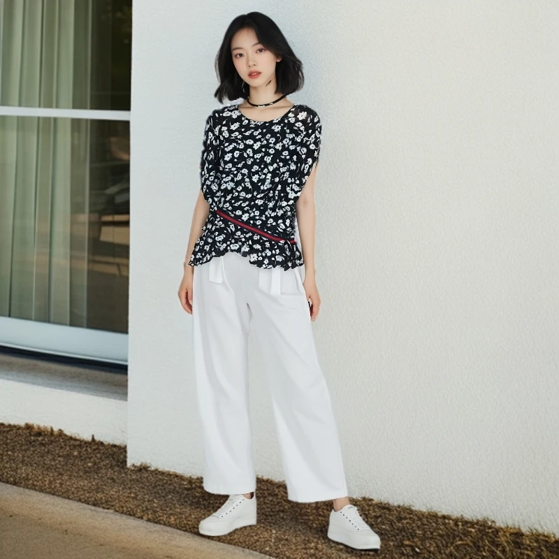 6744 GZD1气质时尚百搭碎花衬衫上衣