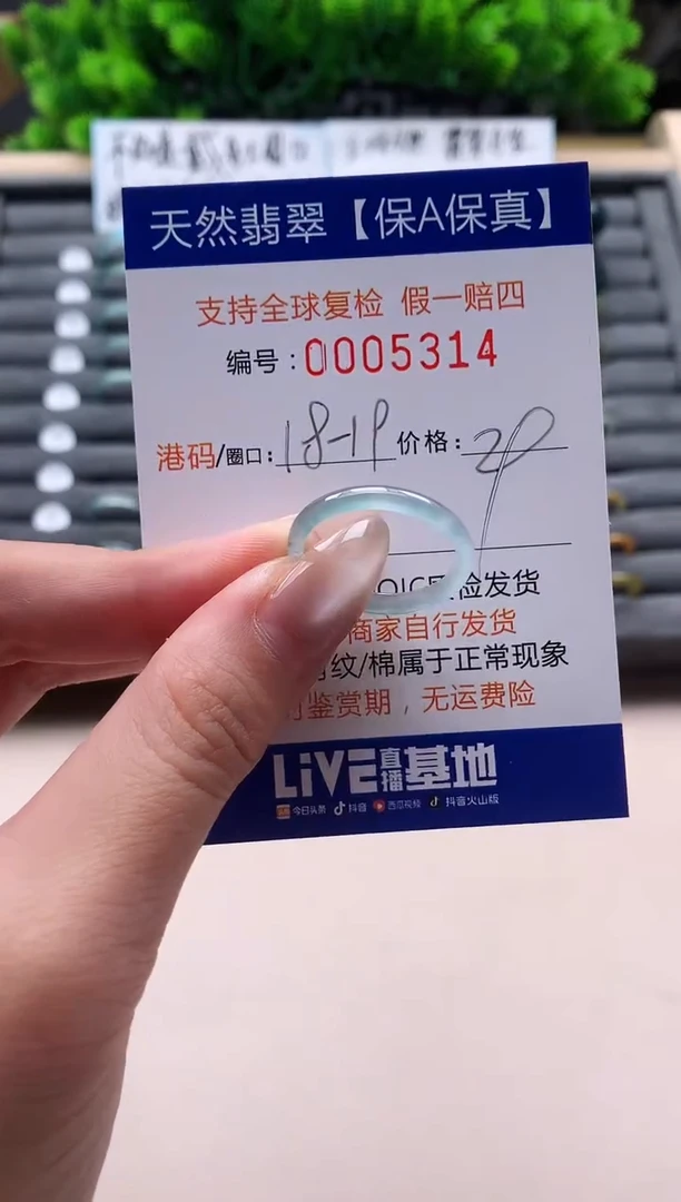 未镶嵌戒指翡翠天然  5314