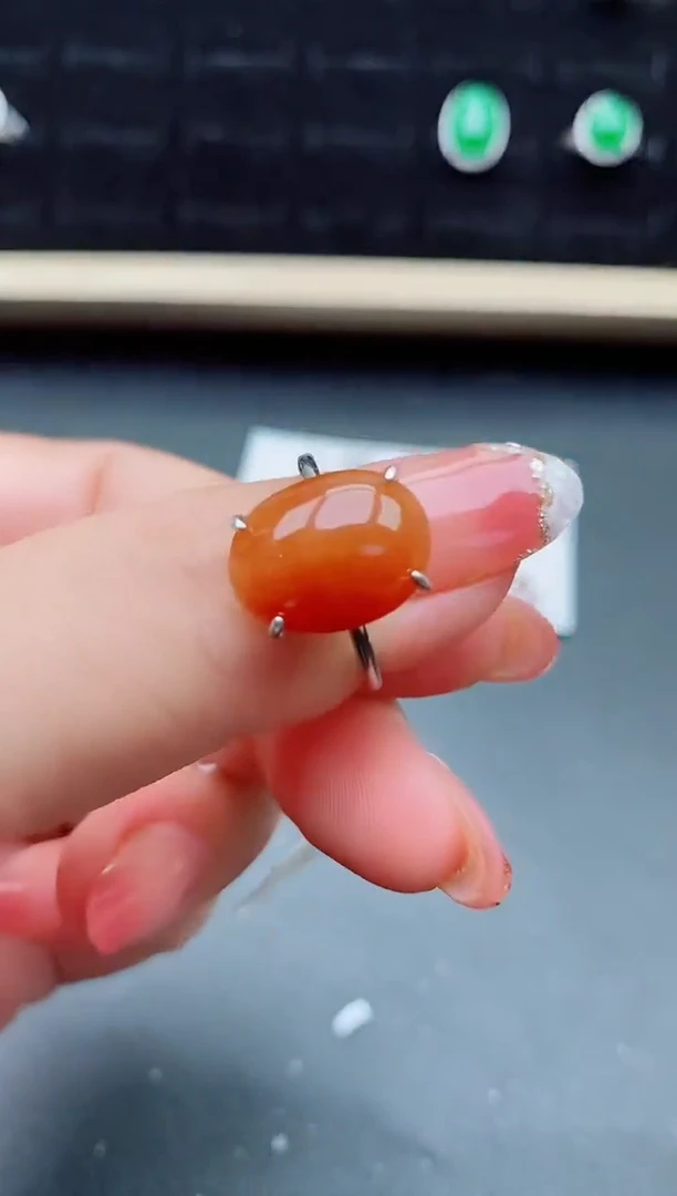 【闪购商品】翡翠戒指银S925镶嵌508080