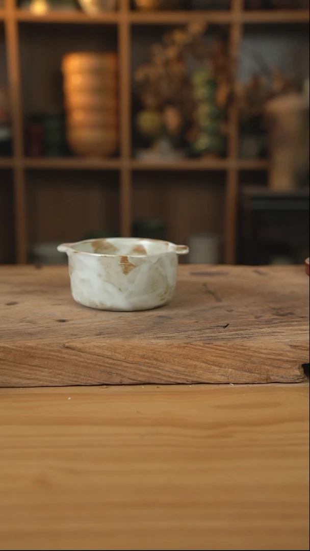 粉影系列的双耳早餐碗