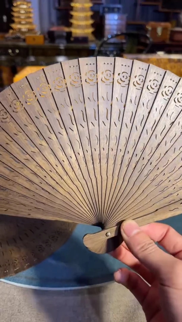 乌木类成套家具乌木玫瑰扇子单个 通货