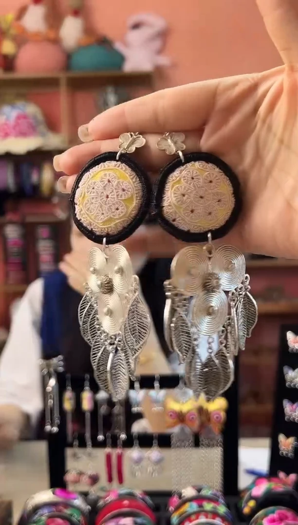 织绣艺枝独绣老绣饰品176