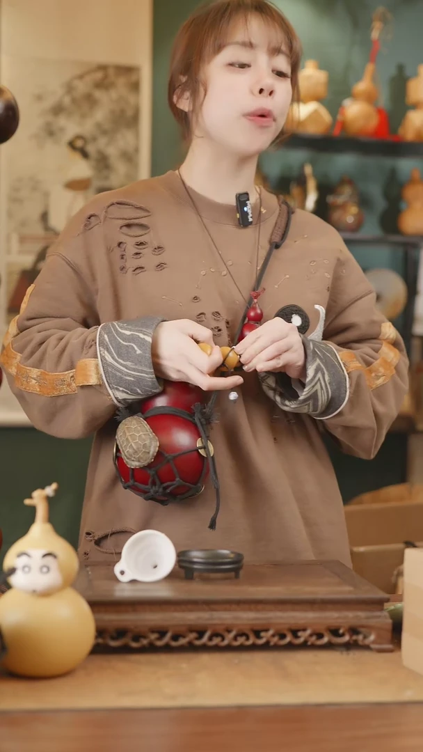 【闪购商品】111号精品天然大漆工艺防渗内胆酒葫芦~