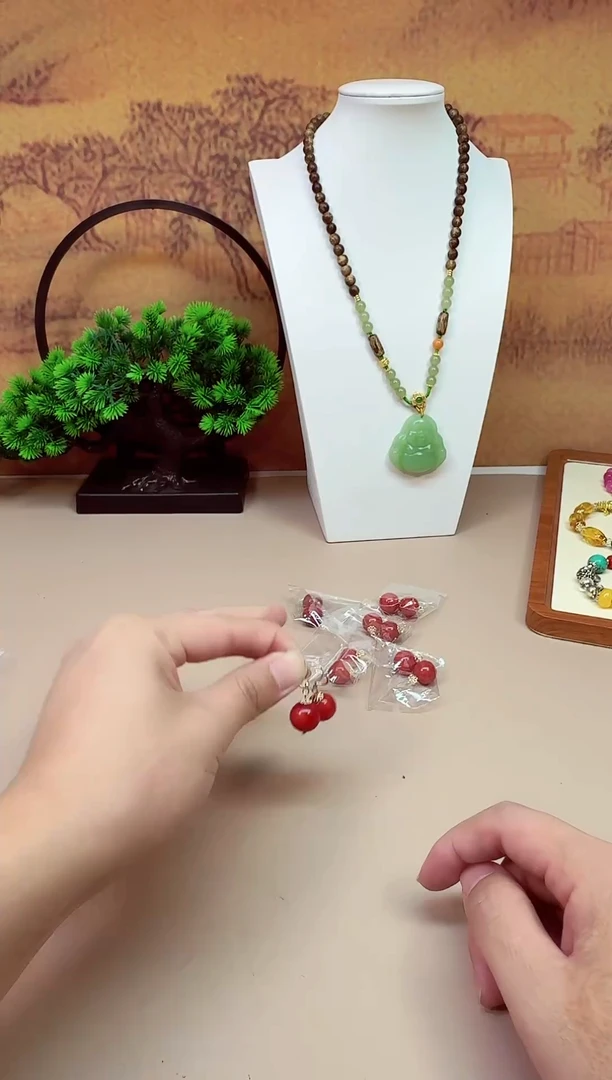 翡翠14K金镶嵌耳饰A838