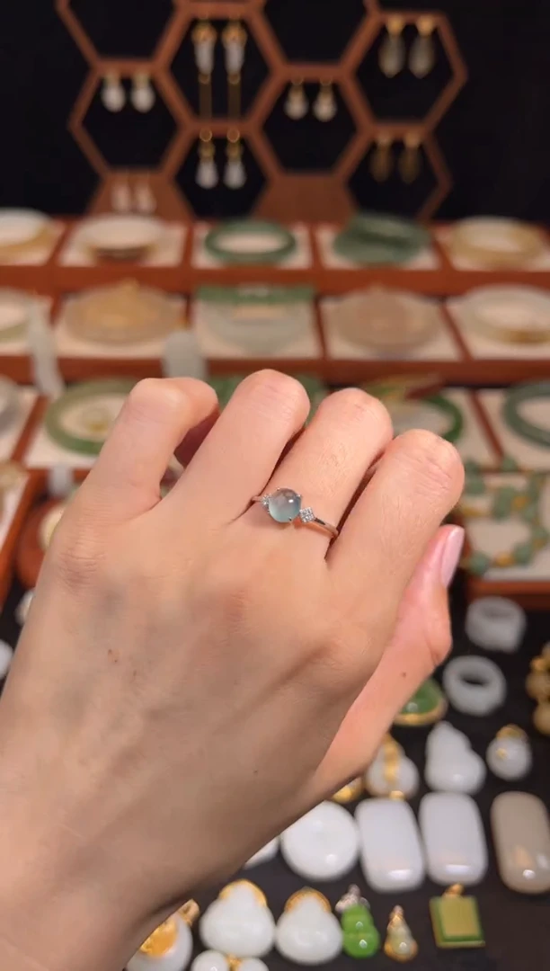 银S925镶嵌戒指翡翠福利