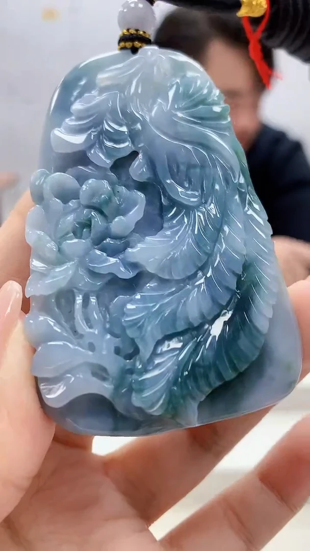 定制翡翠未镶嵌5060xx-毛货挂件64