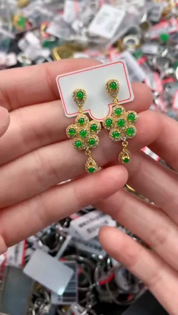 银S925镶嵌戒指翡翠333             61