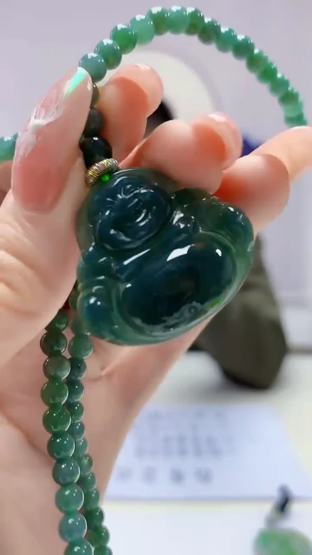 【闪购商品】定制翡翠未镶嵌5152DD-毛货挂件44