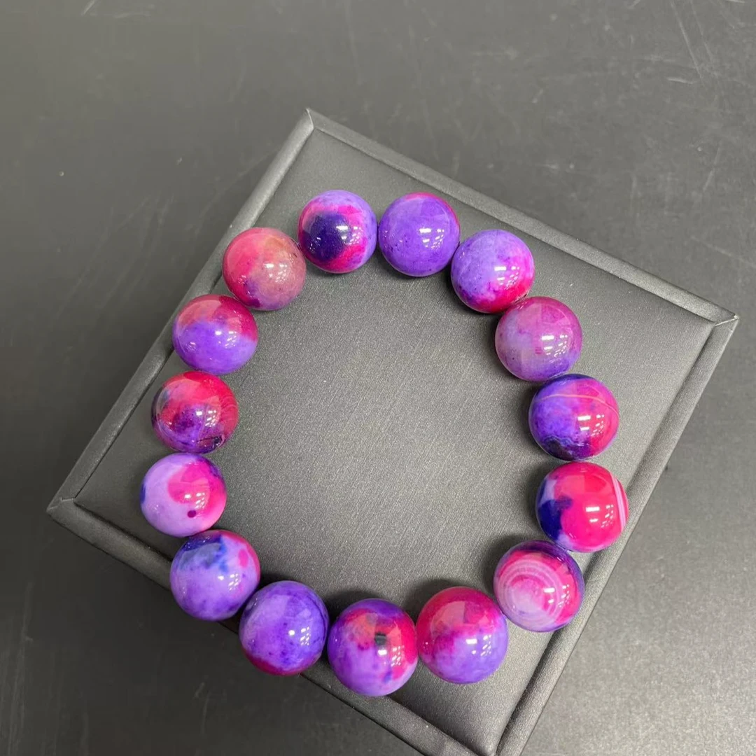 【小杰推荐】梦幻紫红双色圆珠手链 （多样性发其一）10243