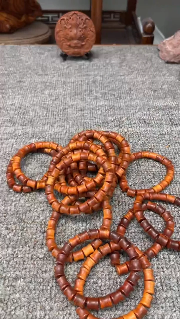 柏木（崖柏）1.0竹节珠黑油骨料