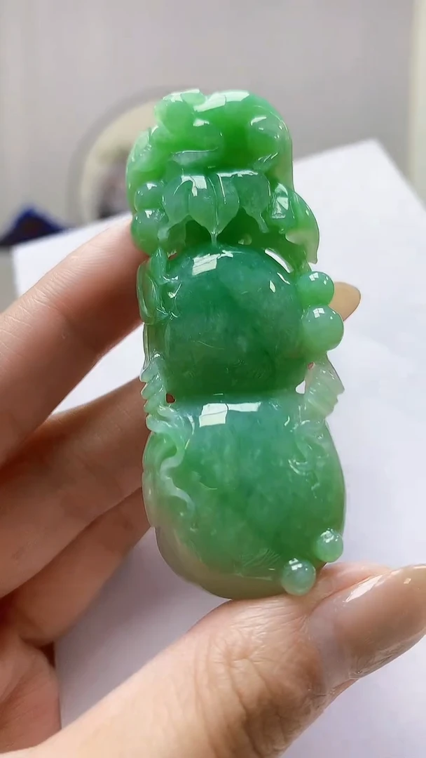 未镶嵌定制翡翠5160MM-毛货挂件105