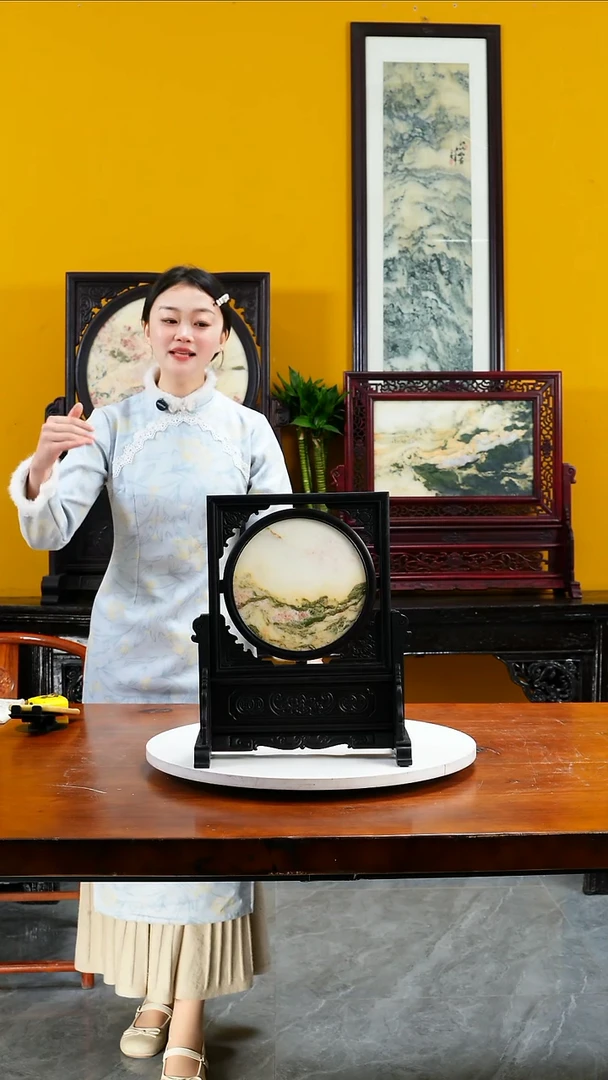 石材天然大理石画摆件