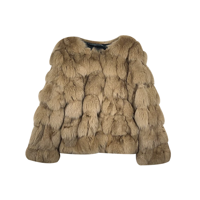 进口芬兰狐狸毛拼接皮草OPN2428