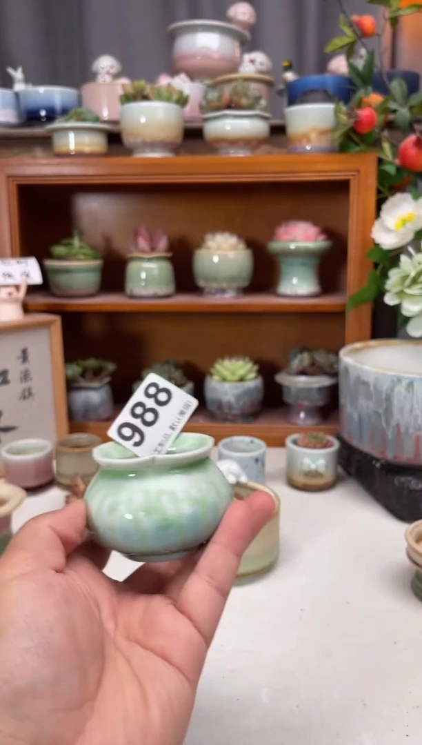 瓷片988知木小芳花盆