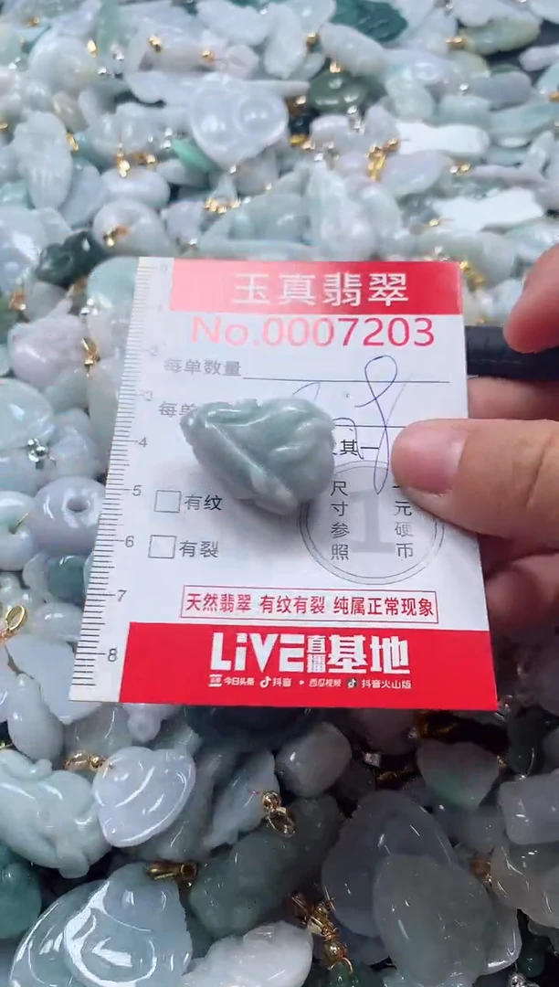 吊坠(不含链)未镶嵌翡翠7203