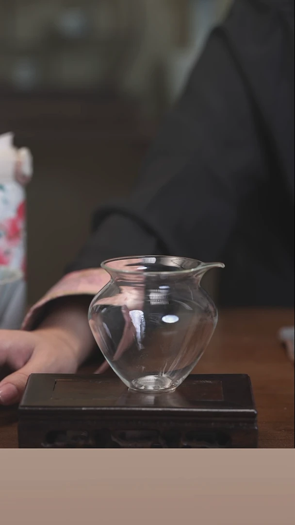 【闪购商品】清凉寺原产地仿古釉手工汝瓷玻璃公道杯