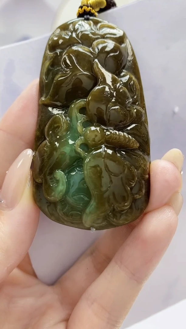 定制翡翠未镶嵌4829jw-毛货挂件46