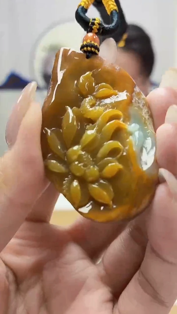 未镶嵌定制翡翠5060MM-毛货挂件6