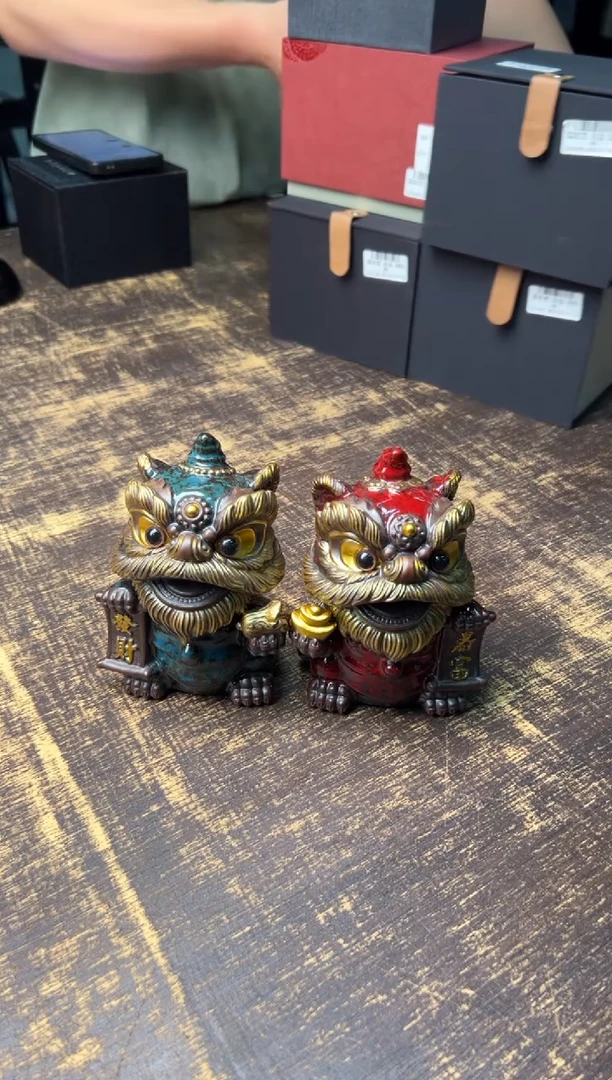王顺 醒狮摆件（发财+暴富）