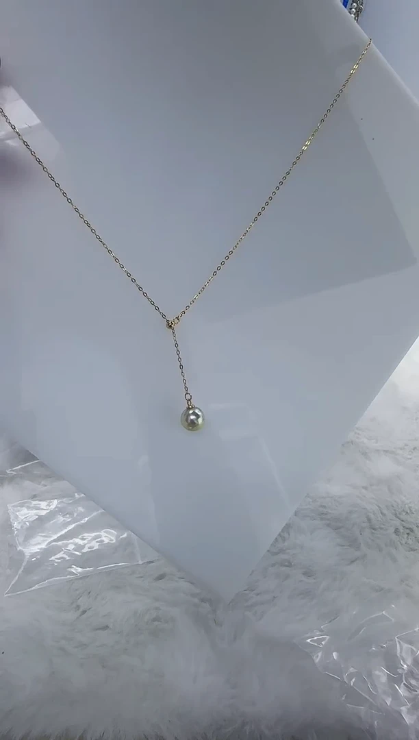 银S925镶嵌海水珍珠DA珍珠吊坠8-9 a759