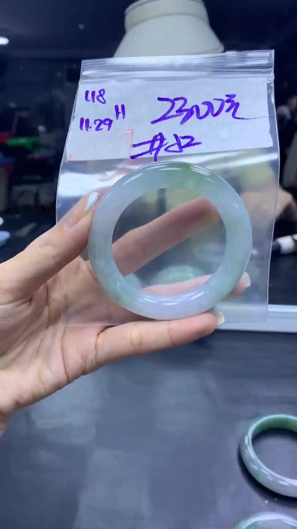 未镶嵌定制翡翠118手镯52+2300元+拍一发一