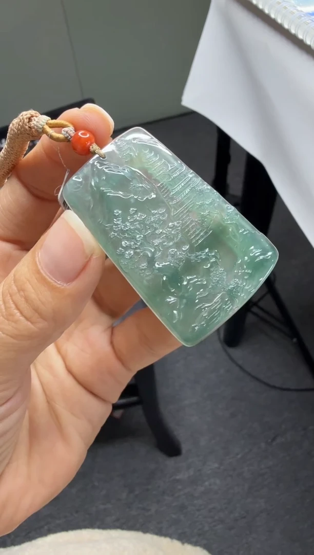 吊坠(不含链)未镶嵌翡翠山水