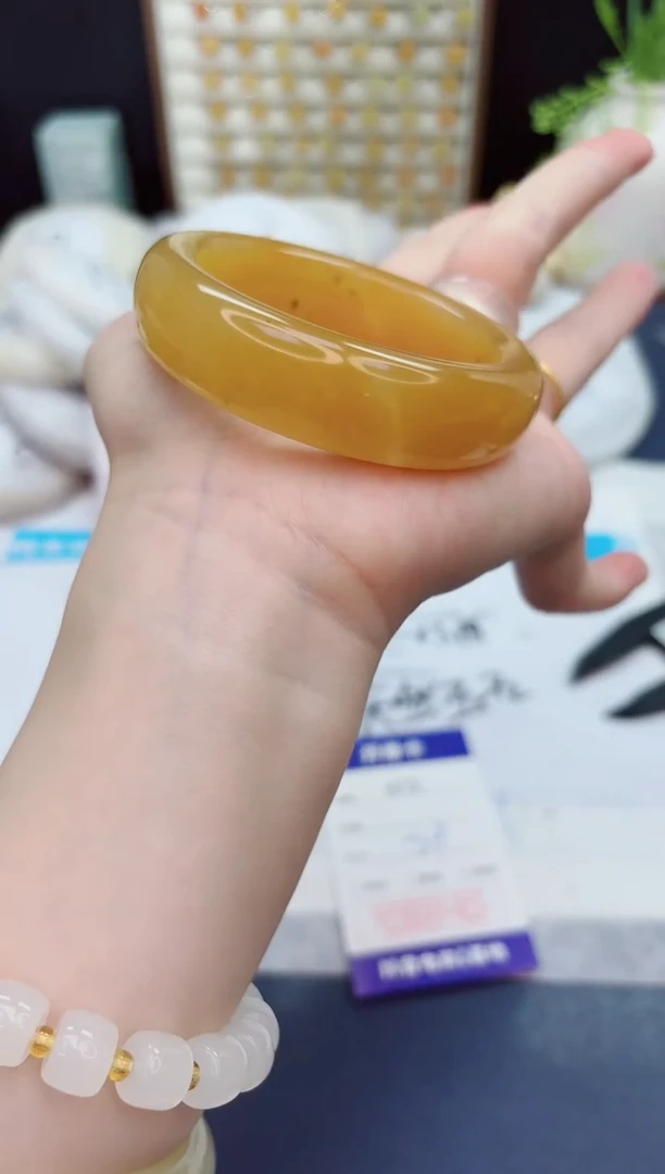 未镶嵌手镯石英质玉473-财气镯-圈口54