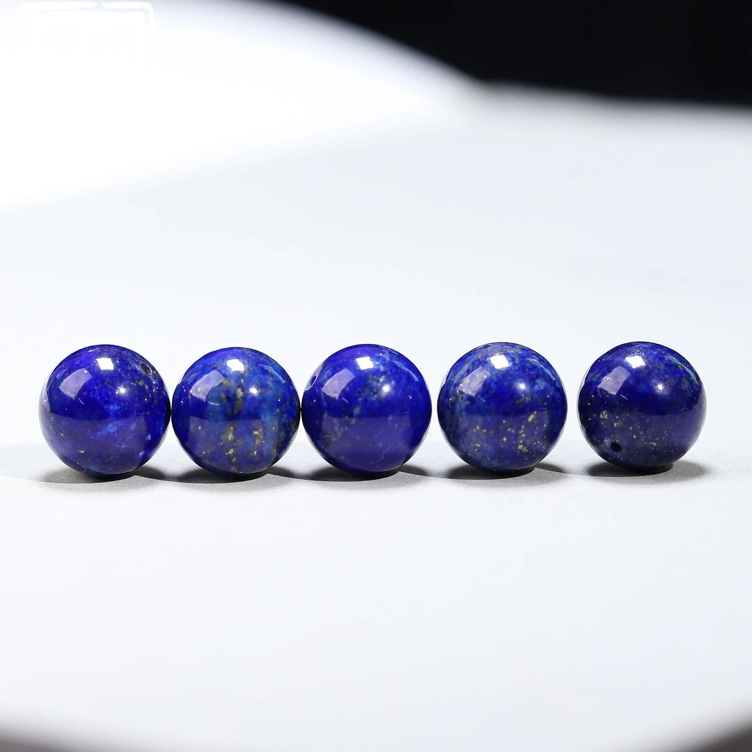 高品青金单珠12mm+天然玉石单珠克莱因蓝色系-多样性发其一-QJ751
