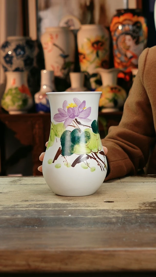 【闪购商品】瓷片景德镇纯手工釉下彩精品花瓶